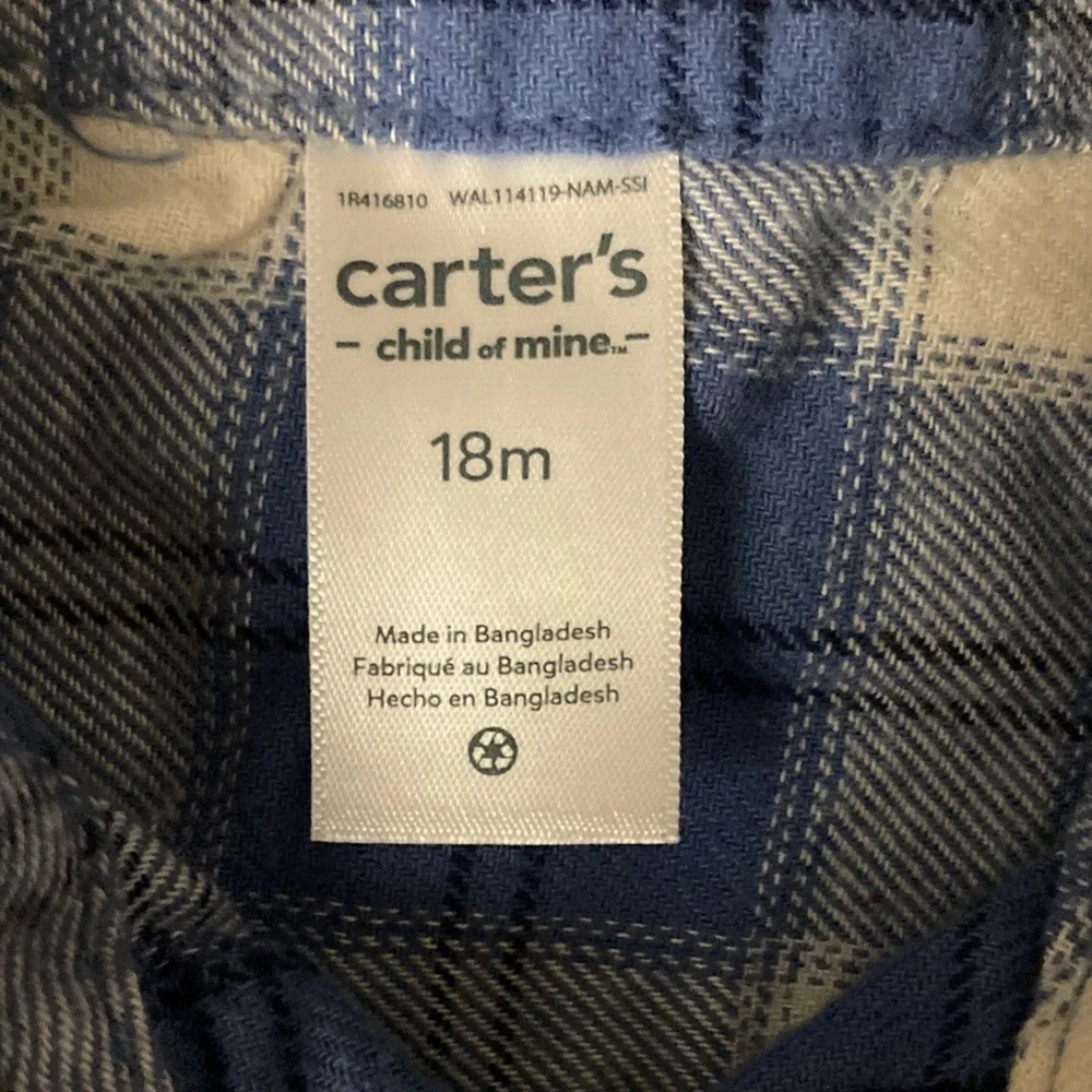 Carter's Blue and Pink Plaid Button Down Shirts (D). Bundle